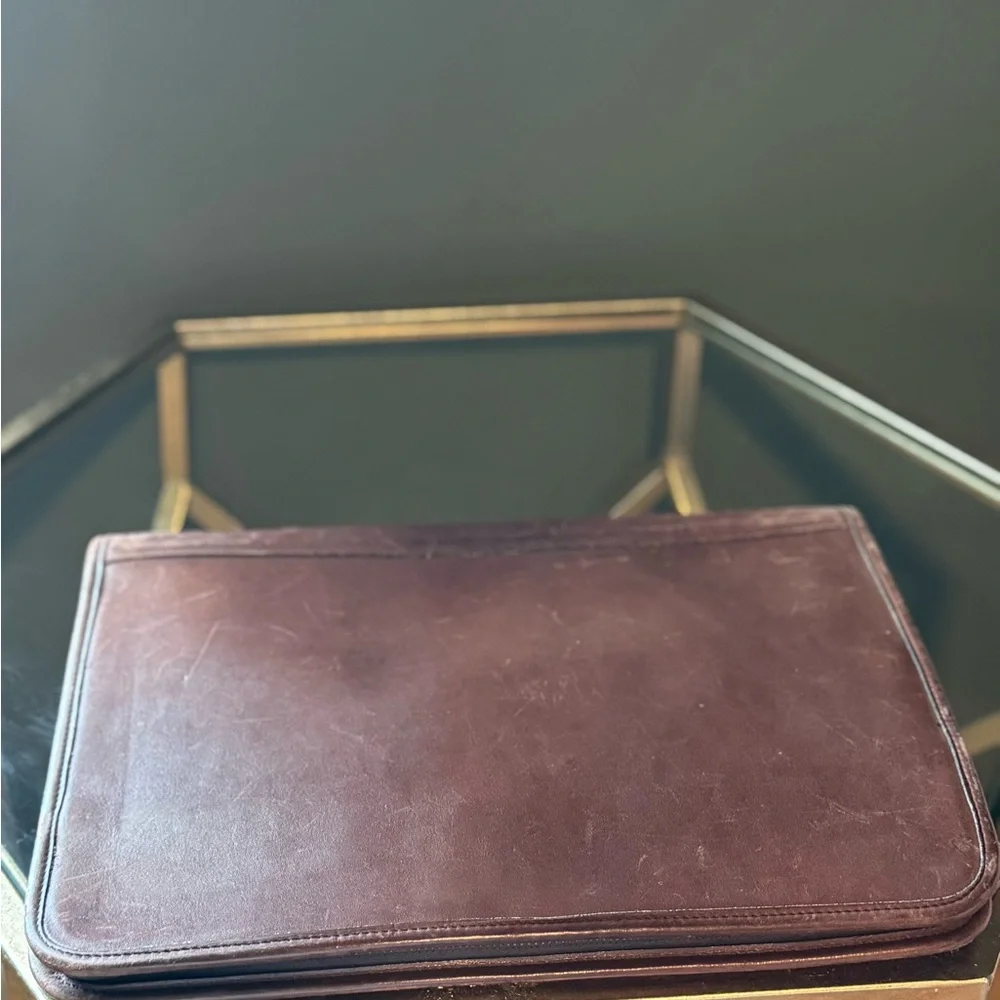 Coach Brown Leather Portfolio, Briefcase Classic Design